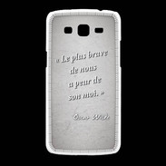 Coque Samsung Galaxy Grand2 Brave Gris Citation Oscar Wilde