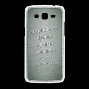 Coque Samsung Galaxy Grand2 Brave Vert Citation Oscar Wilde