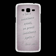 Coque Samsung Galaxy Grand2 Conscience Rose Citation Oscar Wilde