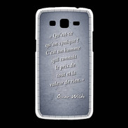 Coque Samsung Galaxy Grand2 Cynique Bleu Citation Oscar Wilde