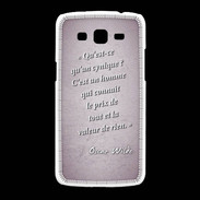 Coque Samsung Galaxy Grand2 Cynique Rose Citation Oscar Wilde