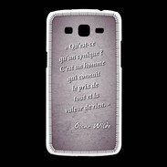 Coque Samsung Galaxy Grand2 Cynique Violet Citation Oscar Wilde