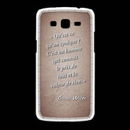 Coque Samsung Galaxy Grand2 Cynique Rouge Citation Oscar Wilde