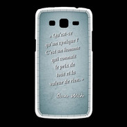 Coque Samsung Galaxy Grand2 Cynique Turquoise Citation Oscar Wilde