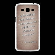 Coque Samsung Galaxy Grand2 Dramatique vieillesse Rouge Citation Oscar Wilde