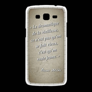 Coque Samsung Galaxy Grand2 Dramatique vieillesse Sepia Citation Oscar Wilde