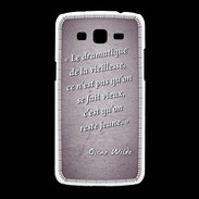 Coque Samsung Galaxy Grand2 Dramatique vieillesse Violet Citation Oscar Wilde