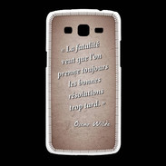 Coque Samsung Galaxy Grand2 Fatalité Rouge Citation Oscar Wilde