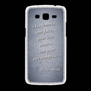 Coque Samsung Galaxy Grand2 Femmes comprises Bleu Citation Oscar Wilde