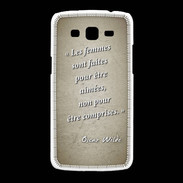 Coque Samsung Galaxy Grand2 Femmes comprises Sepia Citation Oscar Wilde