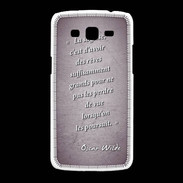 Coque Samsung Galaxy Grand2 Sagesse rêves Violet Citation Oscar Wilde