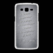 Coque Samsung Galaxy Grand2 Spectateur Noir Citation Oscar Wilde