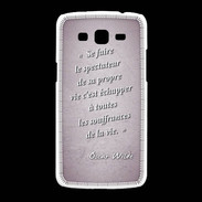 Coque Samsung Galaxy Grand2 Spectateur Rose Citation Oscar Wilde