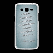 Coque Samsung Galaxy Grand2 Spectateur Turquoise Citation Oscar Wilde
