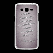 Coque Samsung Galaxy Grand2 Spectateur Violet Citation Oscar Wilde