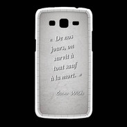 Coque Samsung Galaxy Grand2 Survie mort Gris Citation Oscar Wilde