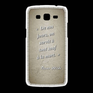 Coque Samsung Galaxy Grand2 Survie mort Sepia Citation Oscar Wilde