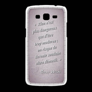 Coque Samsung Galaxy Grand2 Trop moderne Rose Citation Oscar Wilde