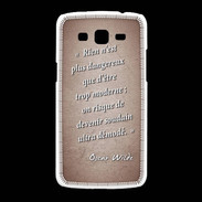 Coque Samsung Galaxy Grand2 Trop moderne Rouge Citation Oscar Wilde