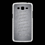 Coque Samsung Galaxy Grand2 Trop moderne Noir Citation Oscar Wilde