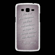 Coque Samsung Galaxy Grand2 Trop moderne Violet Citation Oscar Wilde
