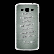 Coque Samsung Galaxy Grand2 Trop moderne Vert Citation Oscar Wilde
