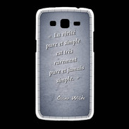 Coque Samsung Galaxy Grand2 Vérité pure Bleu Citation Oscar Wilde
