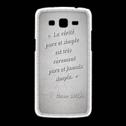 Coque Samsung Galaxy Grand2 Vérité pure Gris Citation Oscar Wilde