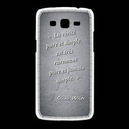 Coque Samsung Galaxy Grand2 Vérité pure Noir Citation Oscar Wilde