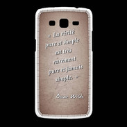 Coque Samsung Galaxy Grand2 Vérité pure Rouge Citation Oscar Wilde