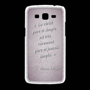 Coque Samsung Galaxy Grand2 Vérité pure Rose Citation Oscar Wilde