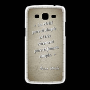 Coque Samsung Galaxy Grand2 Vérité pure Sepia Citation Oscar Wilde