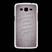 Coque Samsung Galaxy Grand2 Vérité pure Violet Citation Oscar Wilde