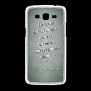 Coque Samsung Galaxy Grand2 Vérité pure Vert Citation Oscar Wilde