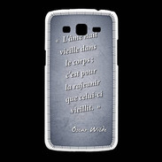 Coque Samsung Galaxy Grand2 Ame nait Bleu Citation Oscar Wilde