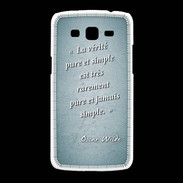 Coque Samsung Galaxy Grand2 Vérité pure Turquoise Citation Oscar Wilde