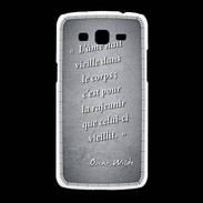 Coque Samsung Galaxy Grand2 Ame nait Noir Citation Oscar Wilde