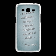 Coque Samsung Galaxy Grand2 Ame nait Turquoise Citation Oscar Wilde