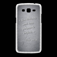 Coque Samsung Galaxy Grand2 Ami poignardée Noir Citation Oscar Wilde