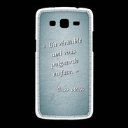 Coque Samsung Galaxy Grand2 Ami poignardée Turquoise Citation Oscar Wilde