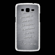 Coque Samsung Galaxy Grand2 Avis gens Noir Citation Oscar Wilde