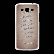 Coque Samsung Galaxy Grand2 Avis gens Rouge Citation Oscar Wilde