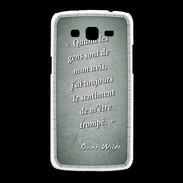 Coque Samsung Galaxy Grand2 Avis gens Vert Citation Oscar Wilde
