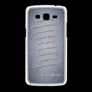 Coque Samsung Galaxy Grand2 Bons heureux Bleu Citation Oscar Wilde