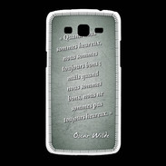 Coque Samsung Galaxy Grand2 Bons heureux Vert Citation Oscar Wilde