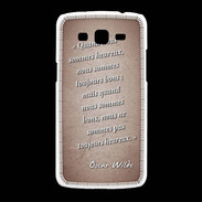 Coque Samsung Galaxy Grand2 Bons heureux Rouge Citation Oscar Wilde