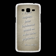 Coque Samsung Galaxy Grand2 Cartes gagnantes Sepia Citation Oscar Wilde