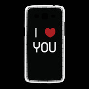 Coque Samsung Galaxy Grand2 I love you noir