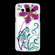 Coque Samsung Galaxy Grand2 motif floral bleu