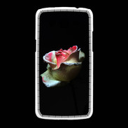 Coque Samsung Galaxy Grand2 Belle rose sur fond noir PR
